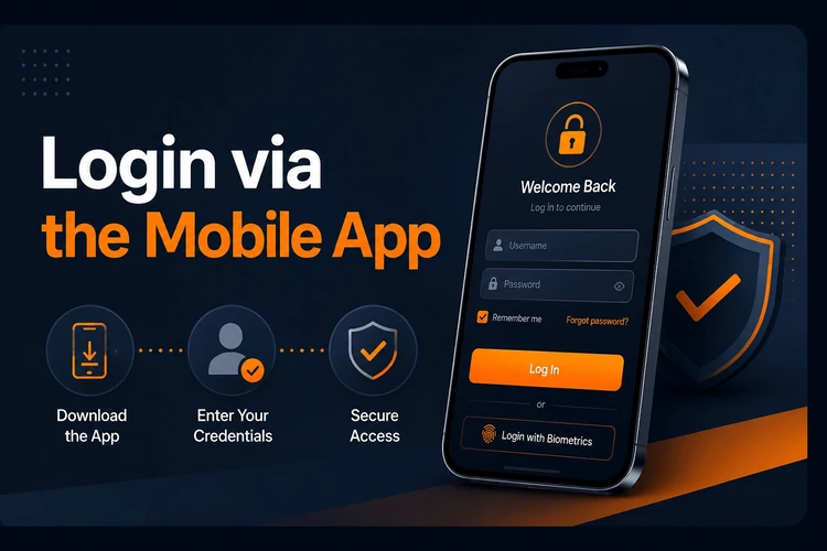 Login via the Mobile App